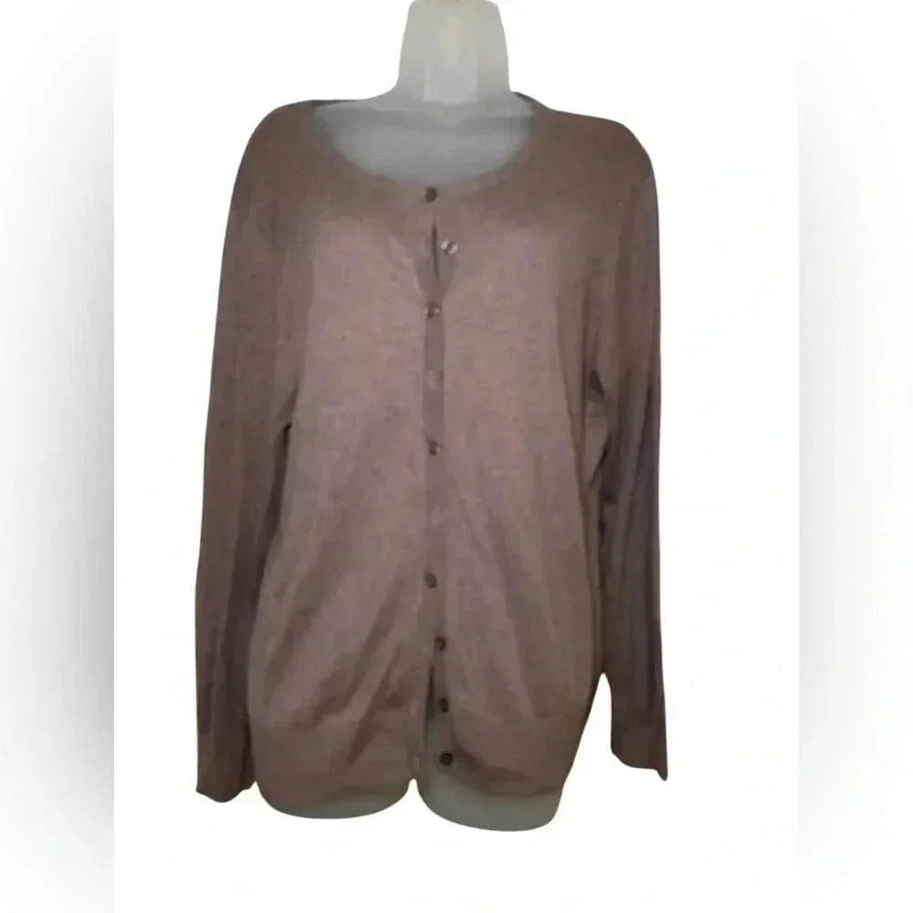 Old Navy Cotton Blend Brown Cardigan Size XL